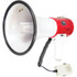 Project your voice across the venue with a Pyle PMP58U Professional Piezo Dynamic 50W Megaphone With USB. Integrated USB playback allows you to plug in a USB stick with your favorite digital music.  Ergonomic pistol grip and lightweight ABS chassis.  Powerful piezo driver and large bell diameter for projection range up to 1 mile.  Boasts 2 modes: talk and siren.  Offers 50W of power.  Variable volume control.  USB input to play music and recordings from a flash drive up to 6GB.  Supports indoor and outdoor use.  Requires 8 C batteries.  Backed by the manufacturers 1-year limited warranty.