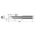 Scientific Cutting Tools HB080500 Helical Boring Bar: 0.08" Min Bore, 1/2" Max Depth, Right Hand Cut, Submicron Solid Carbide