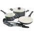 GIBSON OVERSEAS INC. 995115186M Oster Ridge Valley 8-Piece Aluminum Non-Stick Cookware Set, Gray