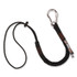 TENACIOUS HOLDINGS, INC. ergodyne® 19011 Squids 3105 Tool Lanyard with Aluminum Carabiner + Cinch-Loop, 15 lb Max Working Capacity, 32" to 48", Black, 100/Carton