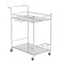 SOUTHERN ENTERPRISES, INC. HZ3586 SEI Furniture Ivers 2-Shelf Mirrored Bar Cart, With Bottle Holders And Stemware Racks, 31-1/2inH x 29inW x 15-3/4inD, Chrome