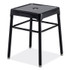 SAFCO PRODUCTS 6604BL Steel GuestBistro Stool, Backless, Supports Up to 250 lb, 18" Seat Height, Black Seat, Black Base