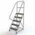 TRI-ARC KDTF105242 Steel Rolling Ladder: 5 Step