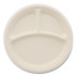 BOARDWALK PLT3C10NPFA Bagasse PFAS-Free Dinnerware, 3-Compartment Plate, Sugarcane, 10" dia, Tan, 500/Carton
