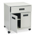 SAFCO PRODUCTS 1870GR Steel Machine Stand with Pullout Drawer, Engineered Wood, 3 Shelves, 1 Drawer, 25" x 20" x 29.75", Gray