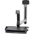 ERGOTRON 45-272-026  StyleView Sit-Stand Combo System With Worksurface, Polished Aluminum