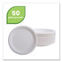 ECO-PRODUCTS,INC. EPP016PK Renewable Sugarcane Plates Convenience Pack, 6" dia, Natural White, 50/Pack
