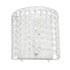 ALL THE RAGES INC LHW-2000-WH Lalia Home Metal Wall-Mounted Sconce, 4-3/4inW, Crystal/White