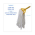 BOARDWALK 8003 Mop Head, Looped, Enviro Clean With Tailband, Cotton/Synthetic, Large, White, 12/Carton