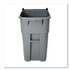 RUBBERMAID COMMERCIAL PROD. 9W27GY Rollout Container, 50 gal, Molded Plastic, Gray