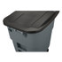 RUBBERMAID COMMERCIAL PROD. 9W27GY Rollout Container, 50 gal, Molded Plastic, Gray