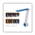 STANLEY BOSTITCH KTVLED1810BL Konnect Rechargeable Folding LED Desk Lamp, 2.52w x 2.13d x 11.02h, Gray/Blue