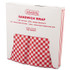 BAGCRAFT 057700 Grease-Resistant Paper Wraps and Liners, 12 x 12, Red Check, 1,000/Box, 5 Boxes/Carton