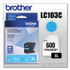 BROTHER INTL. CORP. LC103C LC103C Innobella High-Yield Ink, 600 Page-Yield, Cyan