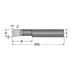 Scientific Cutting Tools B060400 Boring Bar: 0.06" Min Bore, 0.4" Max Depth, Right Hand Cut, Submicron Solid Carbide