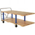 Vestil VHPT/D-3672 Platform Truck: 1,600 lb Capacity, Hardwood Deck, 72" Long, 9-1/2" High