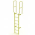 TRI-ARC WLFS0207-Y Steel Wall Mounted Ladder: 6" High, 7 Steps, 350 lb Capacity