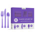 AMSCAN 8016.106  8016 Solid Heavyweight Plastic Cutlery Assortments, Purple, 80 Pieces Per Pack, Set Of 2 Packs