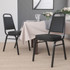 FLASH FURNITURE 4FDBHF1BKBK  HERCULES Series Trapezoidal Back Stacking Banquet Chairs, Black, Pack Of 4 Chairs