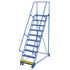 Vestil LAD-PW-32-10-G 10-Step Steel Step Ladder: Type IA, 130" High