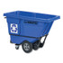 RUBBERMAID COMMERCIAL PROD. 2089826 BRUTE Rotomolded Recycling Tilt Truck, 1 cu yd, 1,250 lb Capacity, Plastic/Steel Frame, Blue