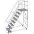 TRI-ARC WLAR108244-D5 Aluminum Rolling Ladder: 8 Step