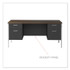 ALERA SD6024BM Double Pedestal Steel Credenza, 60w x 24d x 29.5h, Mocha/Black