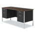 ALERA SD6024BM Double Pedestal Steel Credenza, 60w x 24d x 29.5h, Mocha/Black