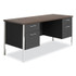 ALERA SD6024BM Double Pedestal Steel Credenza, 60w x 24d x 29.5h, Mocha/Black