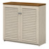BUSH INDUSTRIES INC. WC53296-03 Bush Furniture Fairview Small Storage Cabinet With Doors, Antique White/Tea Maple, Standard Delivery