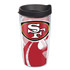 TERVIS TUMBLER COMPANY Tervis 1292294  NFL Tumbler With Lid, 16 Oz, San Francisco 49ers, Clear