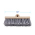 BOARDWALK 8420 Dual-Surface Vehicle Brush, Black Polypropylene Bristles, 10" Brush, Brown Plastic Handle