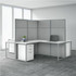 Bush Industries, Inc Bush Business Furniture EOD360SWH-03K Bush Business Furniture Easy Office 60W L Shaped Cubicle Desk with File Cabinet and 45H Panels