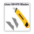 CONSOLIDATED STAMP COSCO 091467 Plastic Utility Knife with Retractable Blade and Snap Closure, 6" Plastic Handle, Yellow