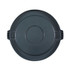 BOARDWALK 44GLWRLIDGRA Lids for 44 gal Waste Receptacles, Flat-Top, Round, Plastic Gray
