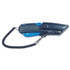 CONSOLIDATED STAMP COSCO 091524 Easycut Self-Retracting Cutter with Safety-Tip Blade, Holster and Lanyard, 6" Plastic Handle, Black/Blue