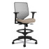HON COMPANY SVSM1AIFC22T Solve Series Mesh Back Task Stool, Supports Up to 300 lb, 23" to 33" Seat Height, Putty Seat, Fog Back, Black Base