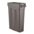 SUNCAST CORPORATION Commercial® TCNH2030 23 Gallon Resin Slim Trash Can, Plastic, Gray
