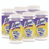 RECKITT BENCKISER LYSOL® Brand 81700CT Dual Action Disinfecting Wipes, 1-Ply, 7 x 7.25, Citrus, White/Purple, 75/Canister, 6 Canisters/Carton