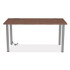 UNION & SCALE 24398967 Essentials Writing Table-Desk with Integrated Power Management, 59.7" x 29.3" x 28.8", Espresso/Aluminum