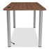 UNION & SCALE 24398967 Essentials Writing Table-Desk with Integrated Power Management, 59.7" x 29.3" x 28.8", Espresso/Aluminum