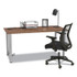 UNION & SCALE 24398967 Essentials Writing Table-Desk with Integrated Power Management, 59.7" x 29.3" x 28.8", Espresso/Aluminum