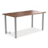 UNION & SCALE 24398967 Essentials Writing Table-Desk with Integrated Power Management, 59.7" x 29.3" x 28.8", Espresso/Aluminum