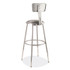 NATIONAL PUBLIC SEATING NPS® 6424HB 6400 Series Height Adjustable Heavy Duty Padded Stool with Backrest, Supports Up to 300 lb, 25" to 33" Seat Height, Gray