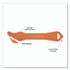 KLEVER INNOVATIONS Kutter™ PLS40030G Excel Plus Safety Cutter, 7" Plastic Handle, Orange, 10/Box
