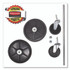 RUBBERMAID COMMERCIAL PROD. 9T94-M1 8" Ball Bearing Wheel and 4" Swivel Stem Caster Kit with Axle for Microfiber Cleaning Cart, (2) Wheels, (2) Casters
