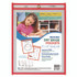 C-LINE PRODUCTS, INC 40814 Reusable Dry Erase Pockets, Super Heavy-Duty, Top Load 9 x 12 Insert, Clear Front, Neon Red Border, 30/Pack
