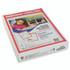 C-LINE PRODUCTS, INC 40814 Reusable Dry Erase Pockets, Super Heavy-Duty, Top Load 9 x 12 Insert, Clear Front, Neon Red Border, 30/Pack