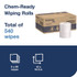 SCA TISSUE Tork® 192841 Everwipe by Tork Chem-Ready Wiping Rolls, 1-Ply, 12 x 12, White, 90 Sheets, 6 Rolls/Carton
