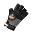 TENACIOUS HOLDINGS, INC. ergodyne® 17782 ProFlex 901 Half-Finger Leather Impact Gloves, EN388: 3122X, Small, Black, Pair